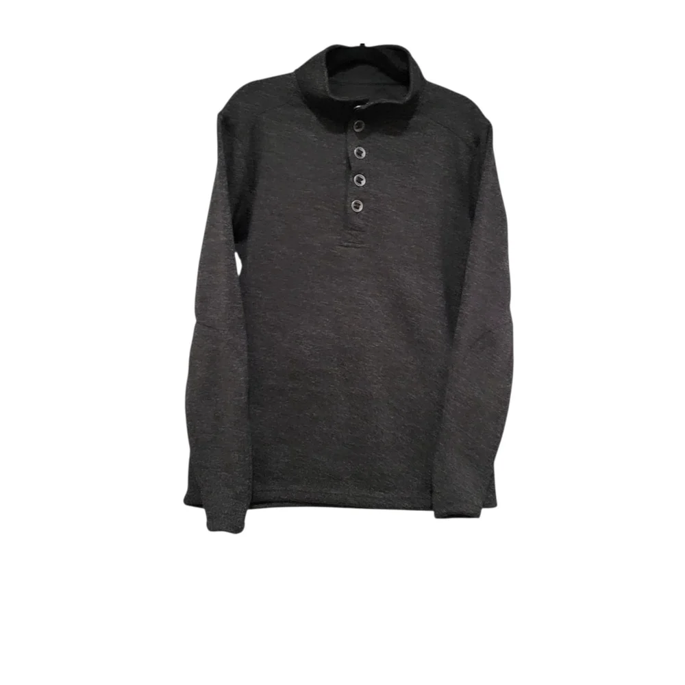 RedHead Men's Brown Sweater Henley Heathered Knit Heavy Pullover Jacket Large